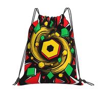 CNTDBU Geometric Fragment Fly Large Cinch Sack Bag-Waterproof Lightweight Rucksack For Gym Sports, Casual Drawstring Backpack For Travel Hiking