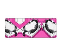 CNTDBU Giant cat Extra Large Desk Mat 11.8x31.5-Non Slip Gaming Mouse Pad with Stitched Edge, Waterproof Keyboard Pad for Office
