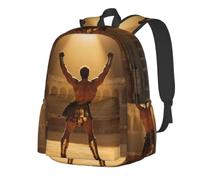 CNTDBU Gladiator Victory Pose Lightweight Casual Backpack for Adults-Large Capacity Travel Daypack with Padded Straps, Water Resistant Commuter Bag