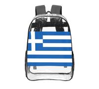 CNTDBU Gr lag Clear Backpack 16 Inch-Transparent PVC Stadium Approved Bag, Custom All-Over Print Front Pocket, Lightweight Travel Daypack Unisex