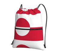 CNTDBU Greenland flag Drawstring Backpack with Zip-Waterproof Lightweight Daypack for Gym Sports, Adjustable Cinch Bag for Travel Hiking