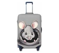 CNTDBU Grey Rat S Stretchy Suitcase Cover-Elastic Luggage Protector for Travel, Scratch Resistant Fit Most Suitcases