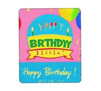 CNTDBU Happy Birthday Balloon Rubber Base Mouse Mat with Stitched Edge-Non-Slip Desk Mat for Office Gaming, Smooth Cloth Surface Multiple Vertical