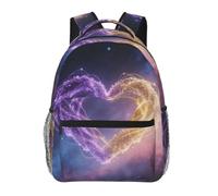 CNTDBU Heart Quantum Lightweight Casual Rucksack for Adults-Large Capacity Travel Daypack with Padded Straps, Water Resistant Commuter Bag