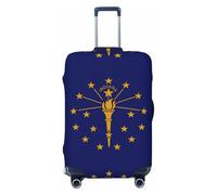 CNTDBU Indiana State Flag L Stretchy Suitcase Cover-Elastic Luggage Protector for Travel, Scratch Resistant Fit Most Suitcases