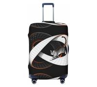 CNTDBU Infinite Loop Cat S Stretchy Suitcase Cover-Elastic Luggage Protector for Travel, Scratch Resistant Fit Most Suitcases