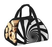 CNTDBU Infinite Spiral Vortex Firewood Carrier Bag-Heavy Duty Canvas Log Tote, Waterproof Wood Hauler with Padded Handles