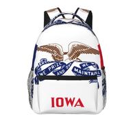 CNTDBU Iowa state flag Lightweight Casual Backpack-Water Resistant Daypack for Adults, Comfortable Travel Bag with Padded Shoulder Straps