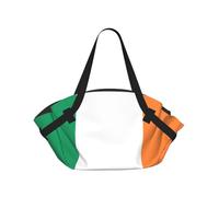 CNTDBU Irish flag 2-in-1 Picnic Blanket Bag-Foldable Waterproof Round Mat for Beach Park, Portable Camping Tote with Storage Pockets for Outdoor Adventures