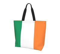 CNTDBU Irish flag Large Shoulder Tote Bag for Women-Lightweight Waterproof Shopping Bag, Reusable Grocery Tote with Inner Pocket for Work Travel