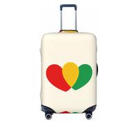 CNTDBU Italy Flag Heart L Stretchy Suitcase Cover-Elastic Luggage Protector for Travel, Scratch Resistant Fit Most Suitcases