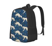 CNTDBU Japanese Ukiyo-e Lightweight Casual Rucksack-Large Capacity Daypack