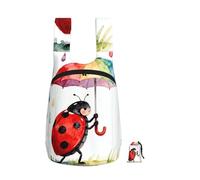 CNTDBU Ladybug'S Umbrella Foldable Backpack 16l-Lightweight Packable Daypack For Travel, Waterproof Hiking Rucksack With Zip For Men Women