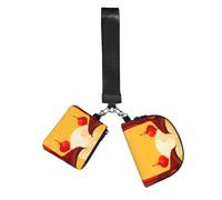 CNTDBU Lantern Full Moon Wristlet Keychain Wallet For Women-Small Wrist Bag For Keys Cards, 2 Pack Zip Pouch For Running Gym Travel, Outdoor Sports