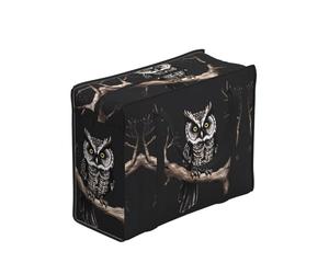 CNTDBU Late Night Owl Heavy Duty Shopping Tote Bag-Waterproof Reusable Grocery Bag With Zip, Foldable Storage Bag For Travel Picnic
