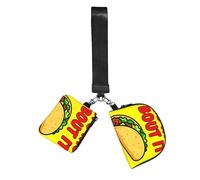 CNTDBU Lets Taco About Wristlet Keychain Wallet For Women-Small Wrist Bag For Keys Cards, 2 Pack Zip Pouch For Running Gym Travel, Outdoor Sports