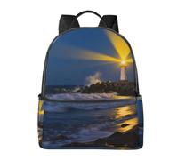 CNTDBU Lighthouse Coast Rock Backpack-Lightweight Travel Daypack with Laptop Sleeve