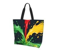 CNTDBU Liquid Flow Collision Large Shoulder Tote Bag for Women-Lightweight Waterproof Shopping Bag, Reusable Grocery Tote with Inner Pocket for Work Travel
