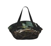 CNTDBU Little bird nest 2-in-1 Picnic Blanket Bag-Foldable Waterproof Round Mat for Beach Park, Portable Camping Tote with Storage Pockets for Outdoor Adventures