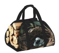 CNTDBU Little Bird nest Firewood Carrier Bag-Heavy Duty Canvas Log Tote, Waterproof Wood Hauler with Padded Handles