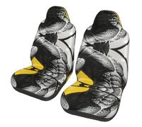 CNTDBU Magnifier Muscle View Car Seat Covers 2 Pack-Universal Fit Front Seat Protector for Cars SUV Truck, Elastic Bottom Breathable Auto Seat Covers