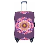 CNTDBU Mandala Circle Pink XL Stretchy Suitcase Cover-Elastic Luggage Protector for Travel, Scratch Resistant Fit Most Suitcases