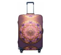 CNTDBU Mandala Flower Circle L Stretchy Suitcase Cover-Elastic Luggage Protector for Travel, Scratch Resistant Fit Most Suitcases