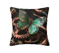CNTDBU Mechanical Butterfly Double Sided Plush Cushion Cover-Soft Cozy Square Pillow Case with Hidden Zip, Decorative Throw Pillow Cover for Bed Sofa Car