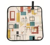 CNTDBU Mid Century Modern Foldable Camping Cushion-Waterproof Portable Seat Pad for Stadium Bleachers, Lightweight Outdoor Foam Mat with Carabiner for Hiking