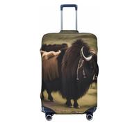 CNTDBU Mighty Highland Yak XL Stretchy Suitcase Cover-Elastic Luggage Protector for Travel, Scratch Resistant Fit Most Suitcases