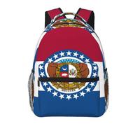 CNTDBU Missouri State Flag Lightweight Casual Backpack-Water Resistant Daypack for Adults, Comfortable Travel Bag with Padded Shoulder Straps