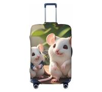 CNTDBU Mother and Child Rats S Stretchy Suitcase Cover-Elastic Luggage Protector for Travel, Scratch Resistant Fit Most Suitcases