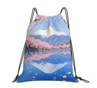 CNTDBU Mount Fuji Large Cinch Sack Bag-Waterproof Lightweight Rucksack For Gym Sports, Casual Drawstring Backpack For Travel Hiking