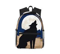 CNTDBU Mysterious Lone Wolf Lightweight Backpack for Women Men-Casual Daypack for Travel Work, Laptop Bag for Daily Commute