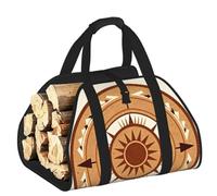 CNTDBU Mysterious Symbol Firewood Carrier Bag-Heavy Duty Canvas Log Tote, Waterproof Wood Hauler with Padded Handles