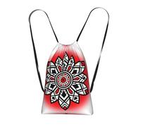 CNTDBU Native American flowers Foldable Drawstring Rucksack-Lightweight Packable Reusable Shopping Bag for Travel, Compact Pocket Sling Backpack for Camping Gym