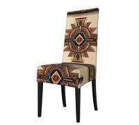CNTDBU Native American Painting Elastic Dining Chair Covers, Washable Stretchable Slipcovers, Protects from Spills & Stains, Fits Most Chairs