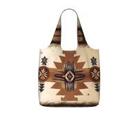 CNTDBU Native American Patterns Packaway Shopping Tote-Lightweight Reusable Foldable Bag for Groceries, 25L Travel Rucksack with Drawstring for Work Gym