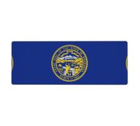 CNTDBU Nebraska State Flag Extra Large Desk Mat 11.8x31.5-Non Slip Gaming Mouse Pad with Stitched Edge, Waterproof Keyboard Pad for Office