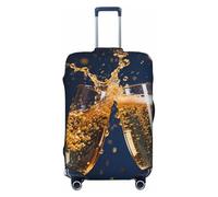 CNTDBU New Year Champagne L Stretchy Suitcase Cover-Elastic Luggage Protector for Travel, Scratch Resistant Fit Most Suitcases