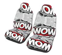 CNTDBU News Explosion Pop Car Seat Covers 2 Pack-Universal Fit Front Seat Protector for Cars SUV Truck, Elastic Bottom Breathable Auto Seat Covers