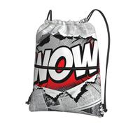 CNTDBU News Explosion Pop Drawstring Backpack with Zip-Waterproof Lightweight Daypack for Gym Sports, Adjustable Cinch Bag for Travel Hiking