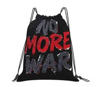 CNTDBU No More War Large Cinch Sack Bag-Waterproof Lightweight Rucksack For Gym Sports, Casual Drawstring Backpack For Travel Hiking
