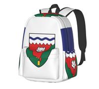 CNTDBU Northwest Territories Flag Lightweight Casual Backpack for Adults-Large Capacity Travel Daypack with Padded Straps, Water Resistant Commuter Bag
