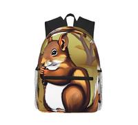 CNTDBU Nut-eating squirrel Lightweight Backpack for Women Men-Casual Daypack for Travel Work, Laptop Bag for Daily Commute