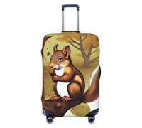 CNTDBU Nut-Eating Squirrel M Stretchy Suitcase Cover-Elastic Luggage Protector for Travel, Scratch Resistant Fit Most Suitcases