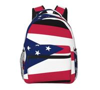 CNTDBU Ohio State Flag Lightweight Casual Backpack-Water Resistant Daypack for Adults, Comfortable Travel Bag with Padded Shoulder Straps