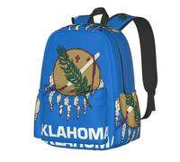 CNTDBU Oklahoma State Flag Lightweight Casual Backpack for Adults-Large Capacity Travel Daypack with Padded Straps, Water Resistant Commuter Bag