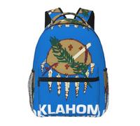 CNTDBU Oklahoma State Flag Lightweight Casual Backpack-Water Resistant Daypack for Adults, Comfortable Travel Bag with Padded Shoulder Straps