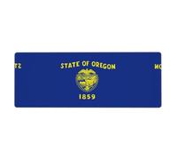 CNTDBU Oregon State Flag Extra Large Desk Mat 11.8x31.5-Non Slip Gaming Mouse Pad with Stitched Edge, Waterproof Keyboard Pad for Office